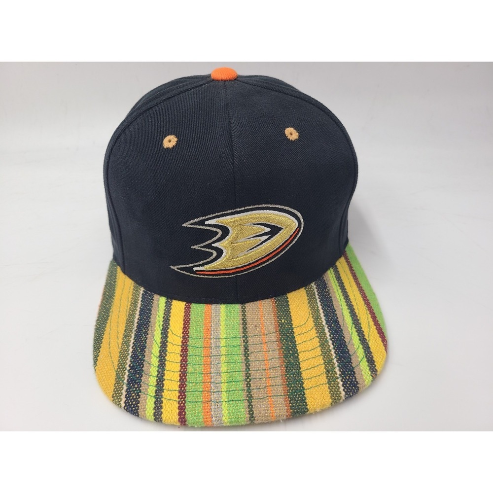Anaheim Ducks Mitchell & Ness Snapback Hat Cap Cotton Men NHL Logo Hockey Black